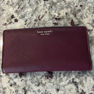 Kate Spade Deep Burgundy Wallet